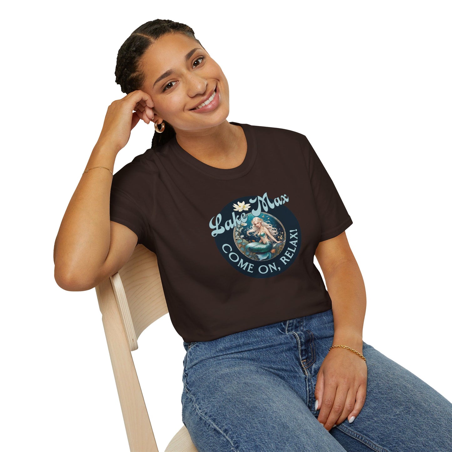 Maxinkuckee Mermaid 6 Graphic Unisex Softstyle T-shirt