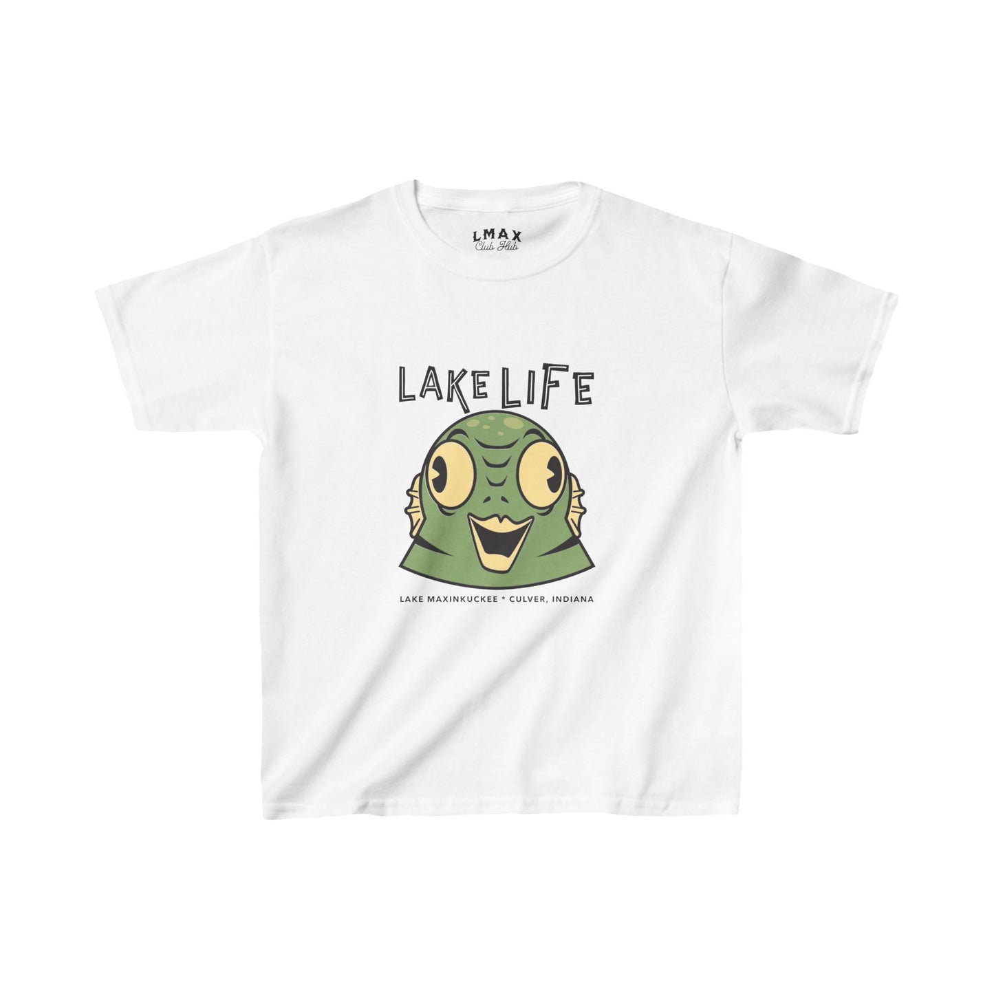 Lake Life Lake Maxinkuckee Culver Indiana Water Creature Graphic Kids Heavy Cotton™ Tee