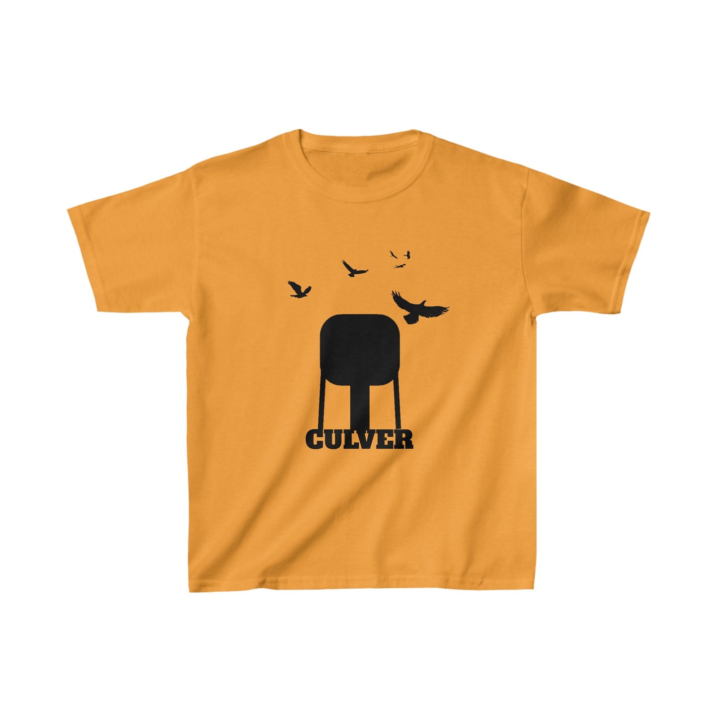 Culver Indiana Water Tower with Turkey Vultures in Silhouette Kids Heavy Cotton™ Tee