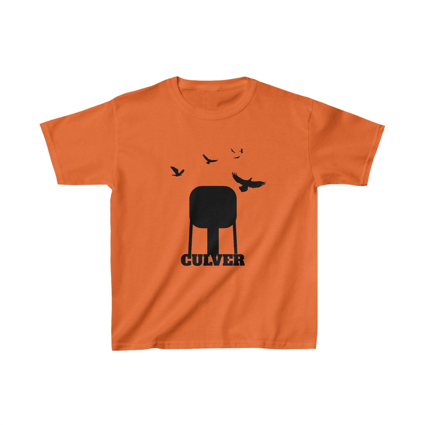 Culver Indiana Water Tower with Turkey Vultures in Silhouette Kids Heavy Cotton™ Tee