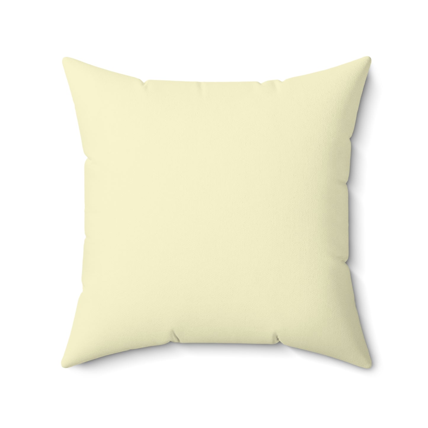 plain cream square pillow front