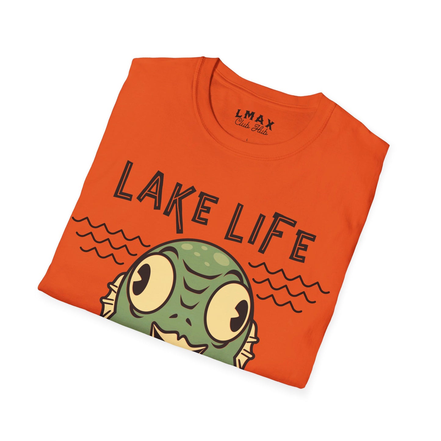 Lake Life Lake Maxinkuckee Culver Indiana Water Creature Graphic for light colors Unisex Softstyle T-shirt