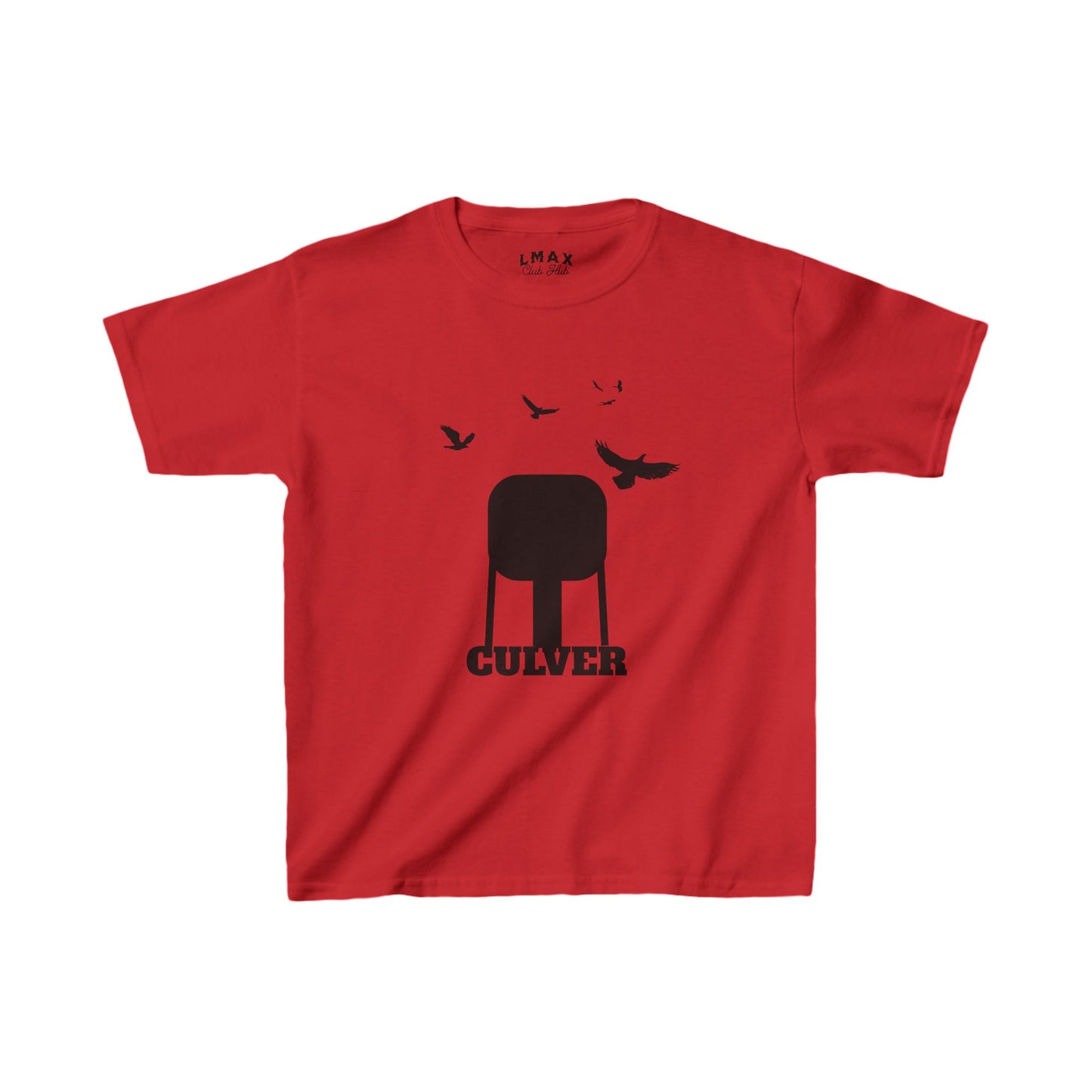 Culver Indiana Water Tower with Turkey Vultures in Silhouette Kids Heavy Cotton™ Tee