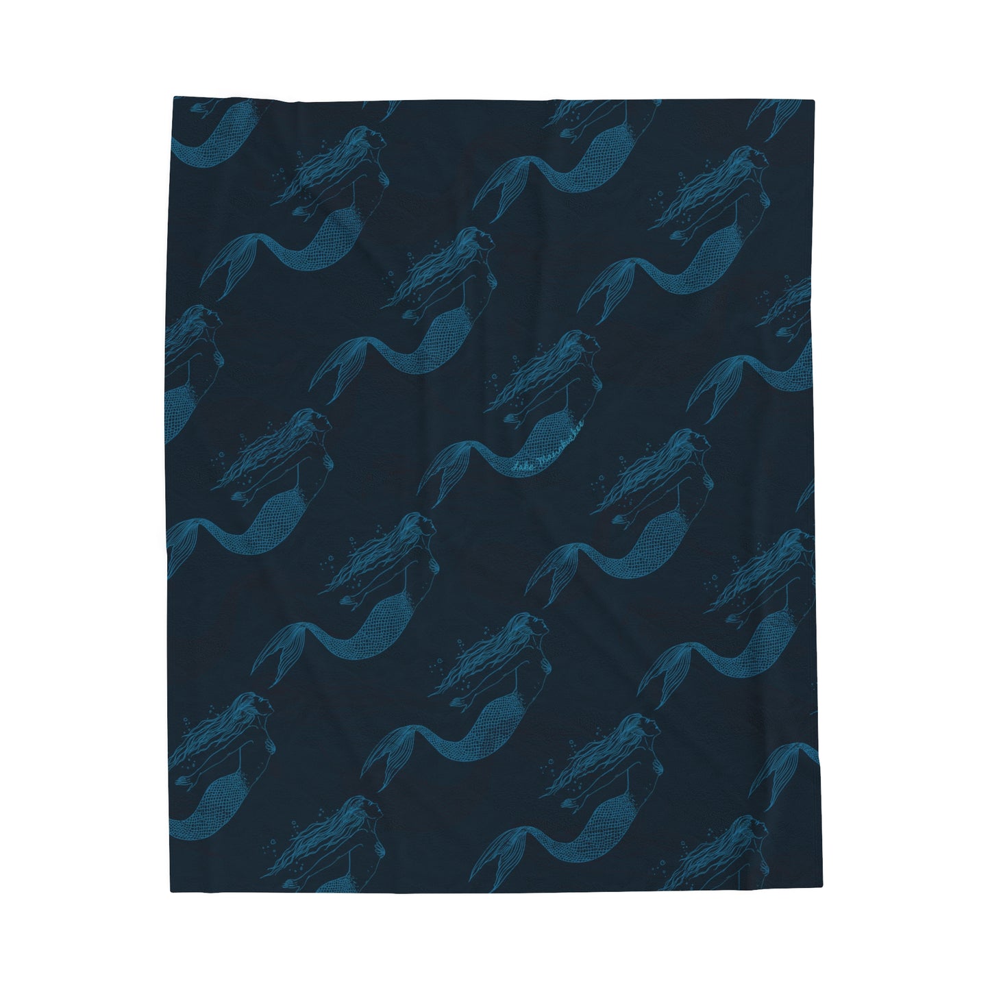 Lake Maxinkuckee Mermaid (Swimmer/DEEP LAKE) patterned Velveteen Plush Blanket