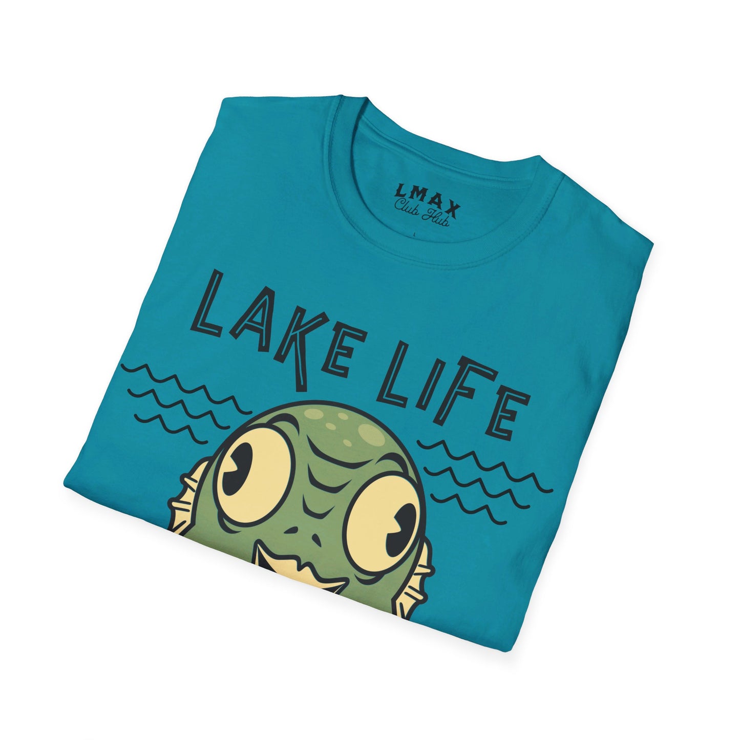 Lake Life Lake Maxinkuckee Culver Indiana Water Creature Graphic for light colors Unisex Softstyle T-shirt