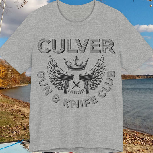 Culver Gun & Knife Club Unisex Jersey Short Sleeve Tee in athletic heather