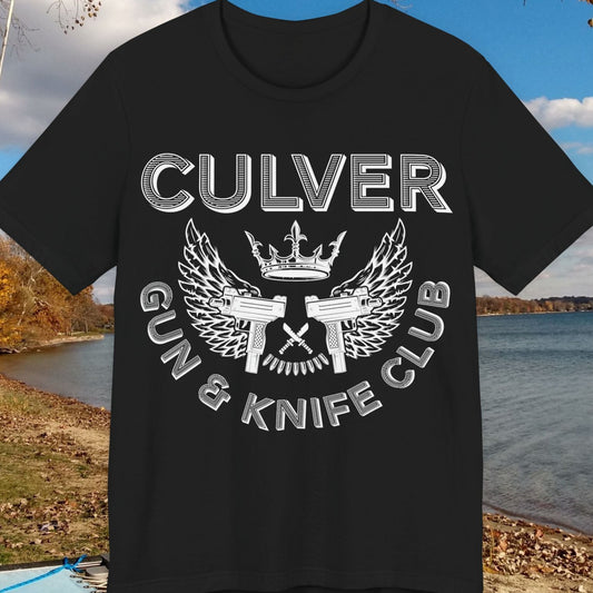 Culver Gun & Knife Club Unisex Jersey Short Sleeve Tee in black