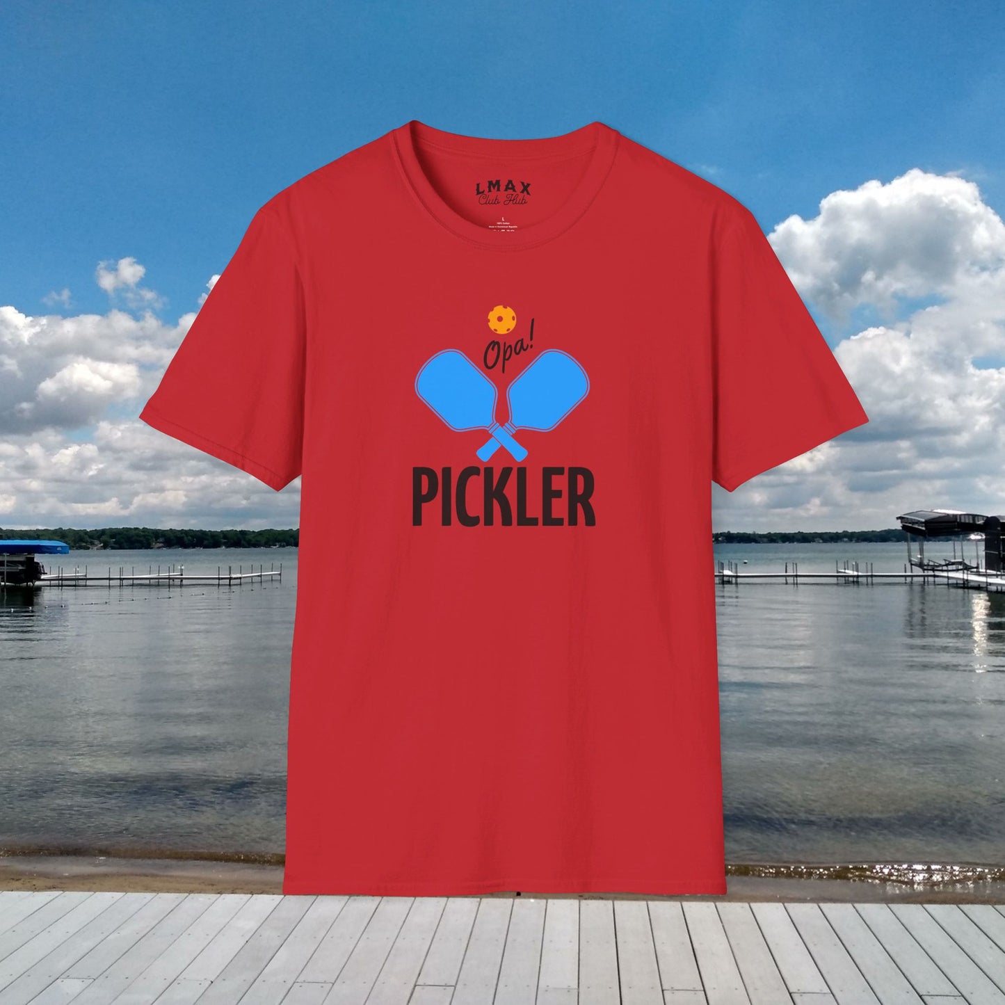 PICKLER Opa! Pickle Ball Unisex Softstyle T-Shirt