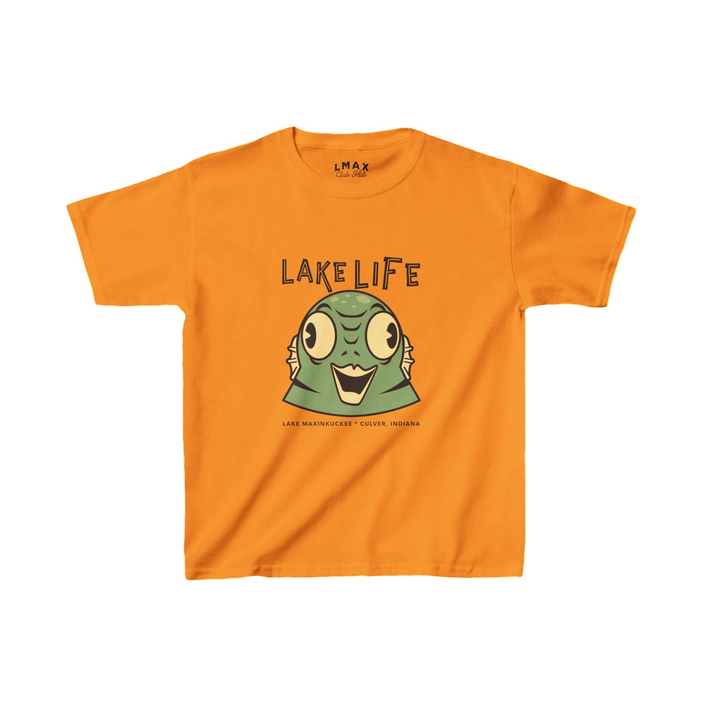 Lake Life Lake Maxinkuckee Culver Indiana Water Creature Graphic Kids Heavy Cotton™ Tee