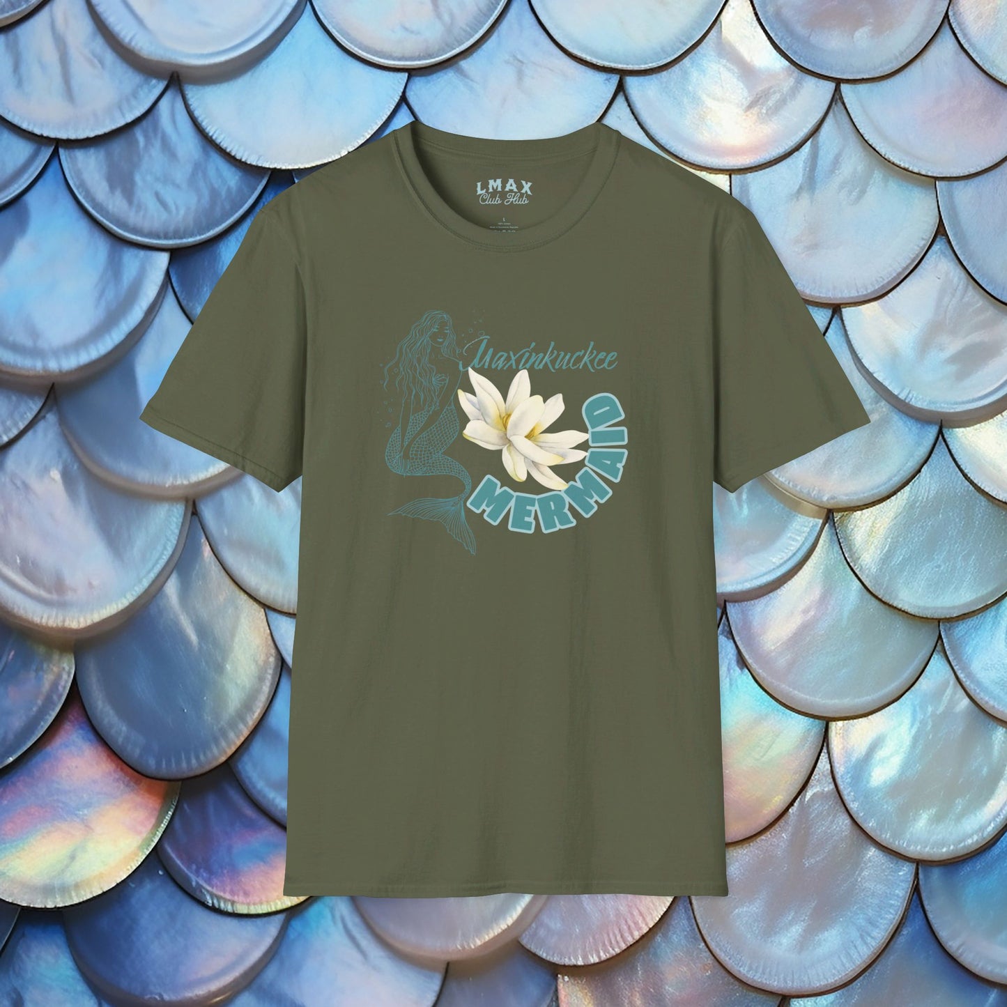 Maxinkuckee Mermaid 4 Graphic Unisex Softstyle T-Shirt