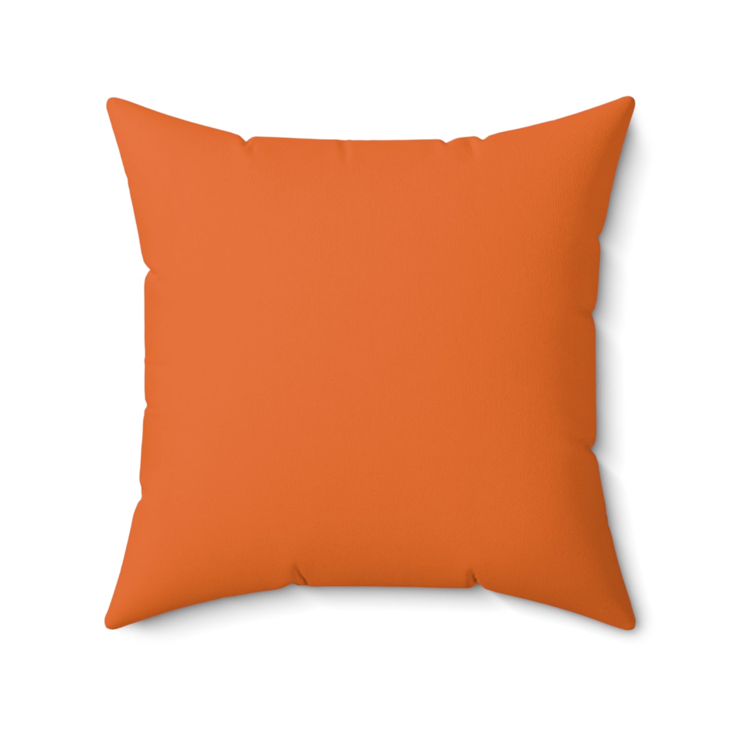 plain orange square pillow front