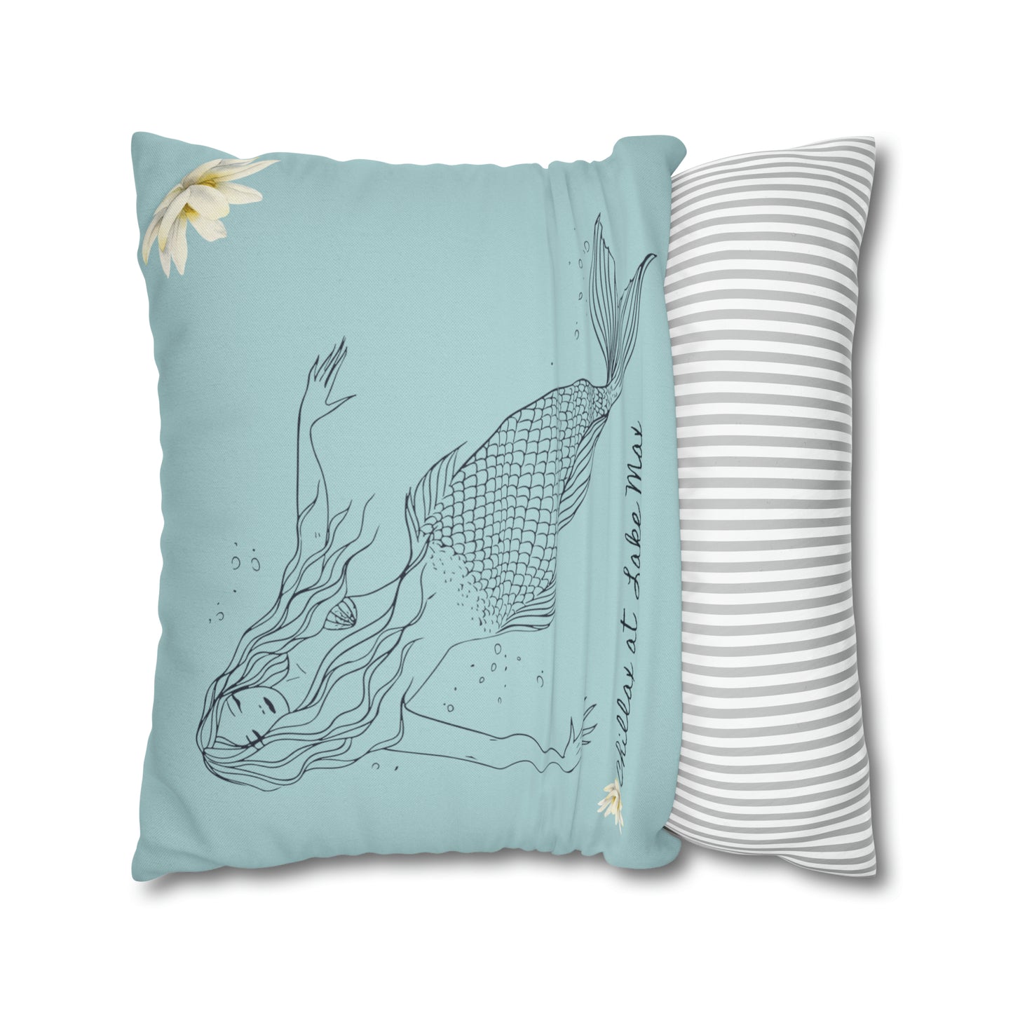 mermaid pillow back