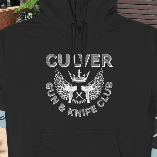 Culver Gun & Knife Club fleece hoodie in black