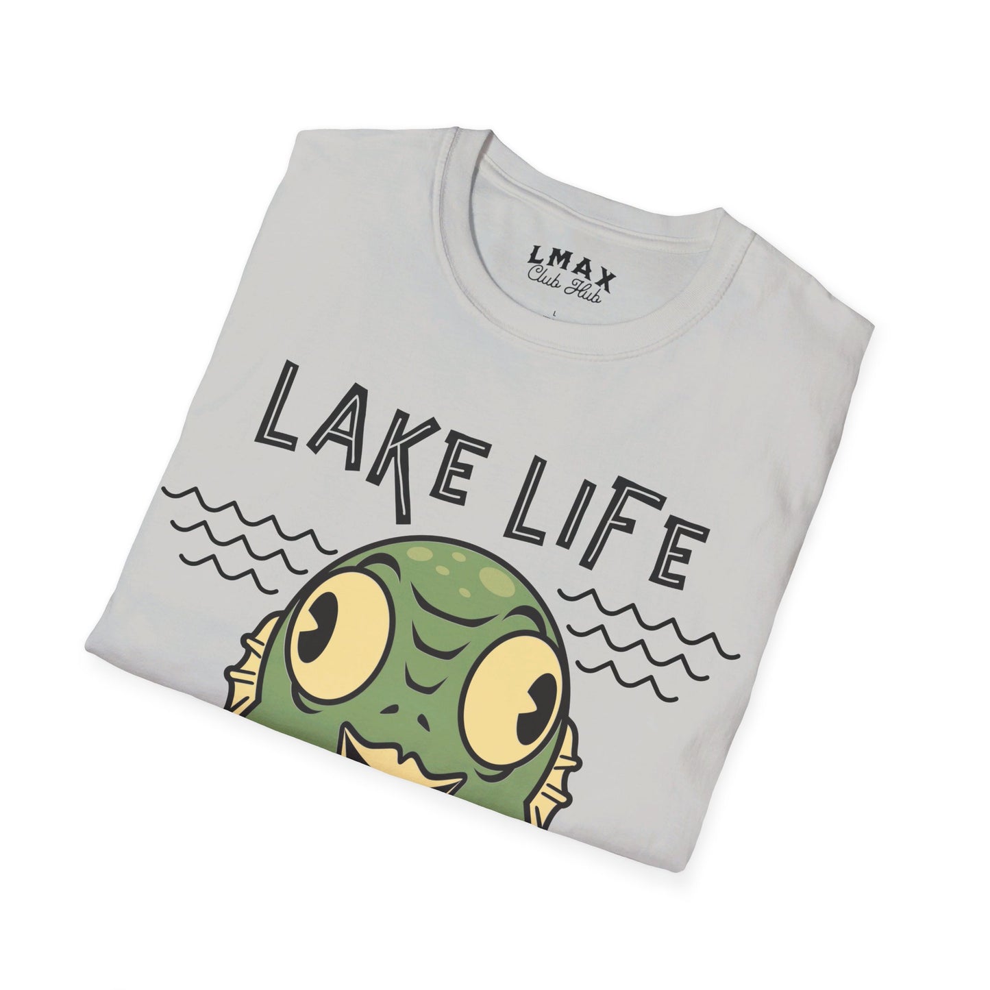 Lake Life Lake Maxinkuckee Culver Indiana Water Creature Graphic for light colors Unisex Softstyle T-shirt