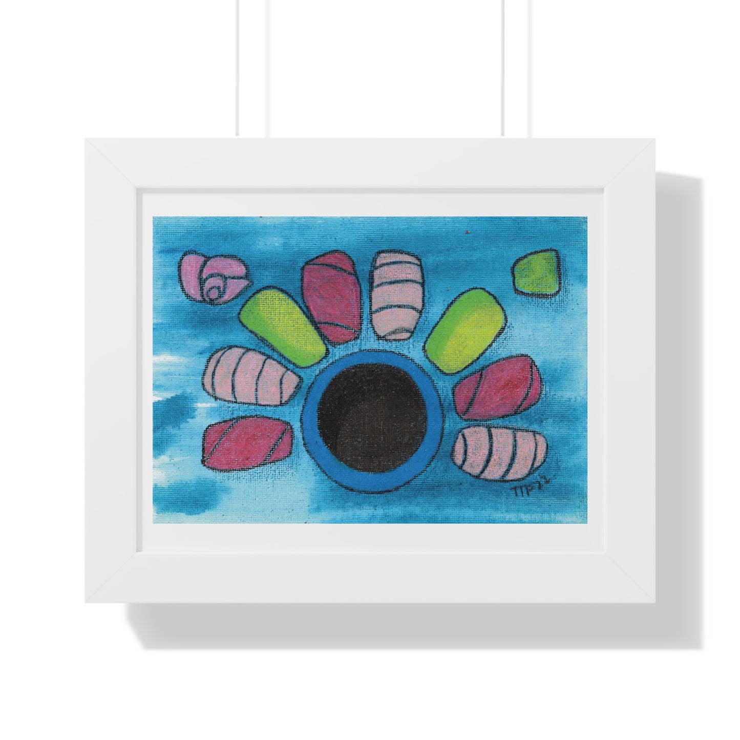 Sushi Blue Plate Special #5, Rainbow Roll Framed Horizontal Poster