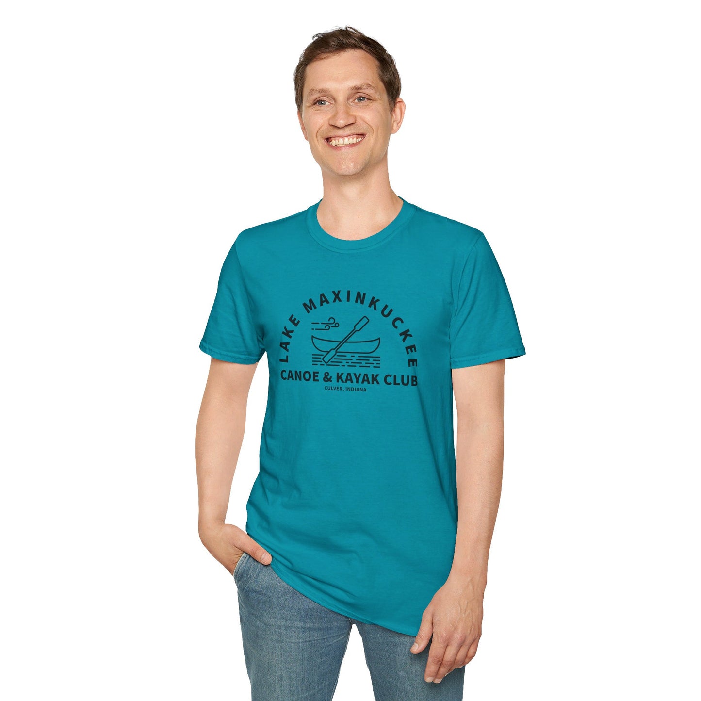 Lake Maxinkuckee Canoe & Kayak Club Black Print Unisex Unisex Softstyle T-Shirt