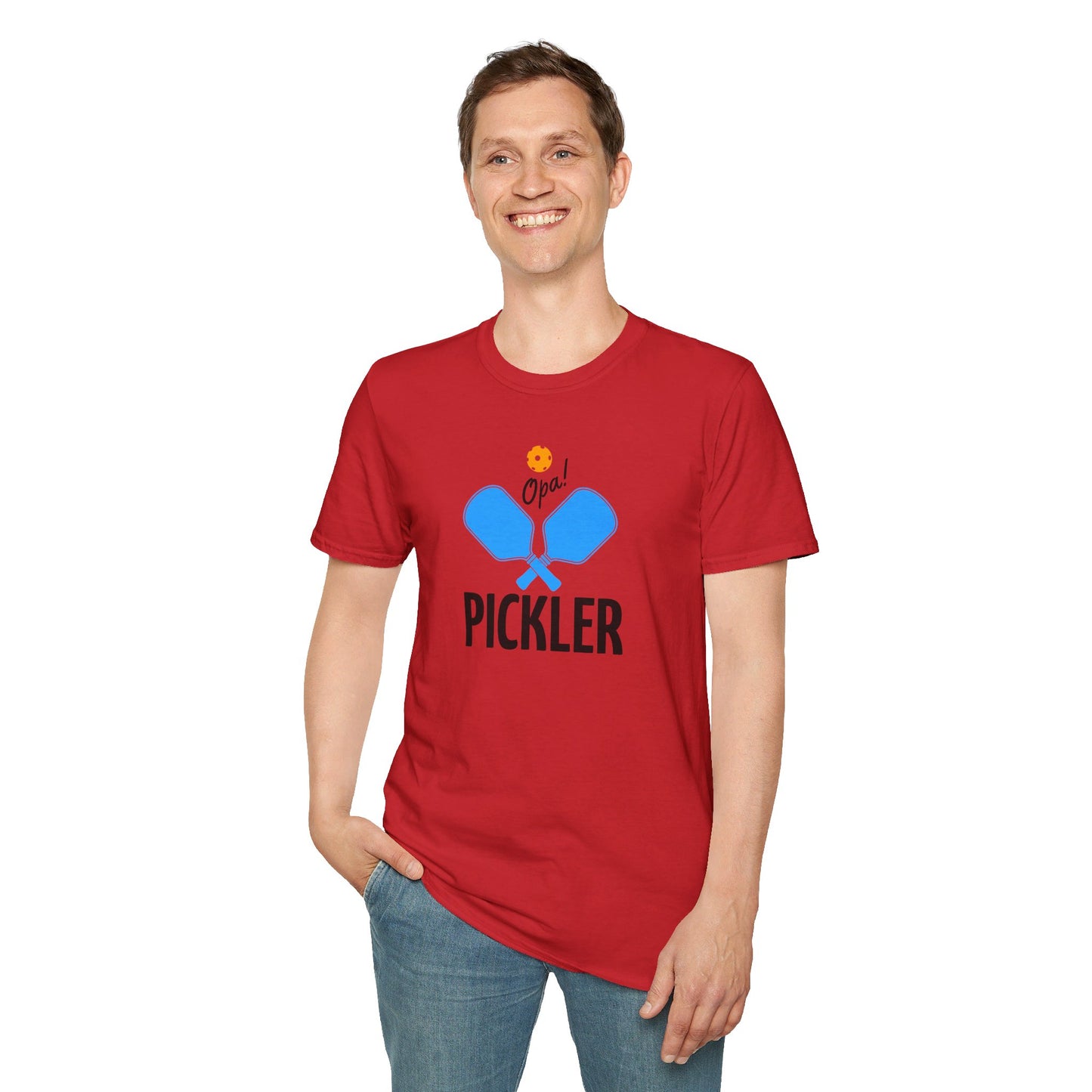 PICKLER Opa! Pickle Ball Unisex Softstyle T-Shirt