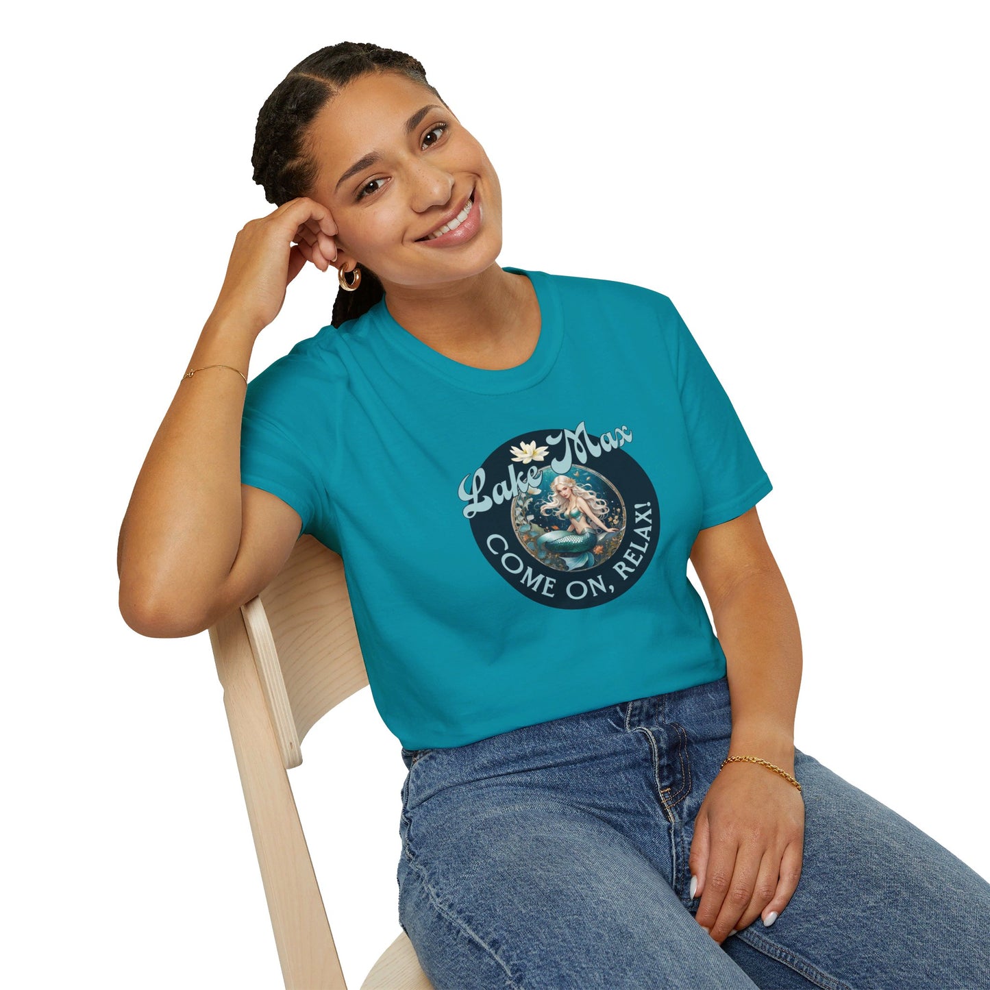 Maxinkuckee Mermaid 6 Graphic Unisex Softstyle T-shirt