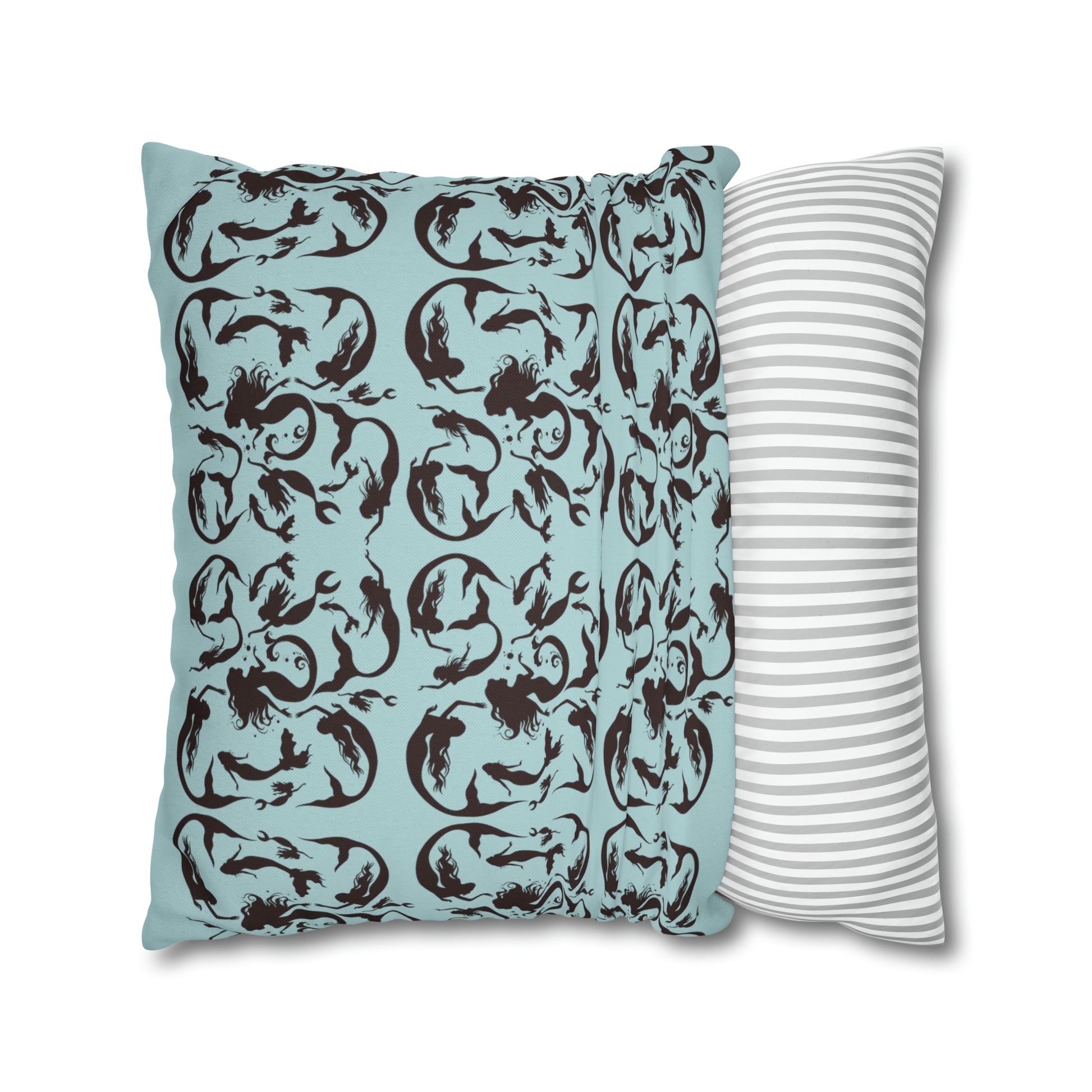 Mermaids silhouettes pillowcase