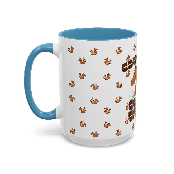 Cowgirl on the water mug with cowgirl on horse float ring