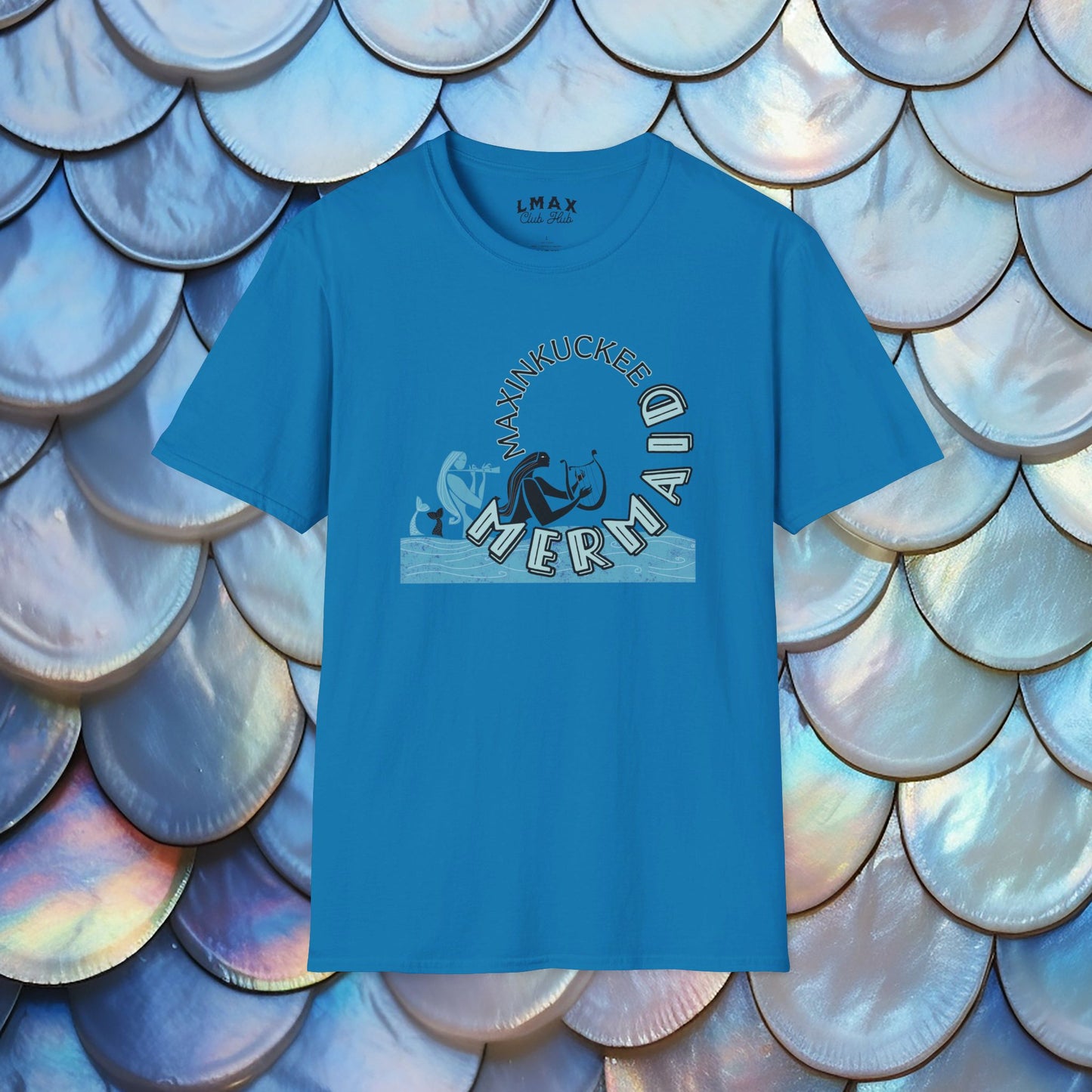 Maxinkuckee Mermaid 5 Graphic Unisex Softstyle T-shirt