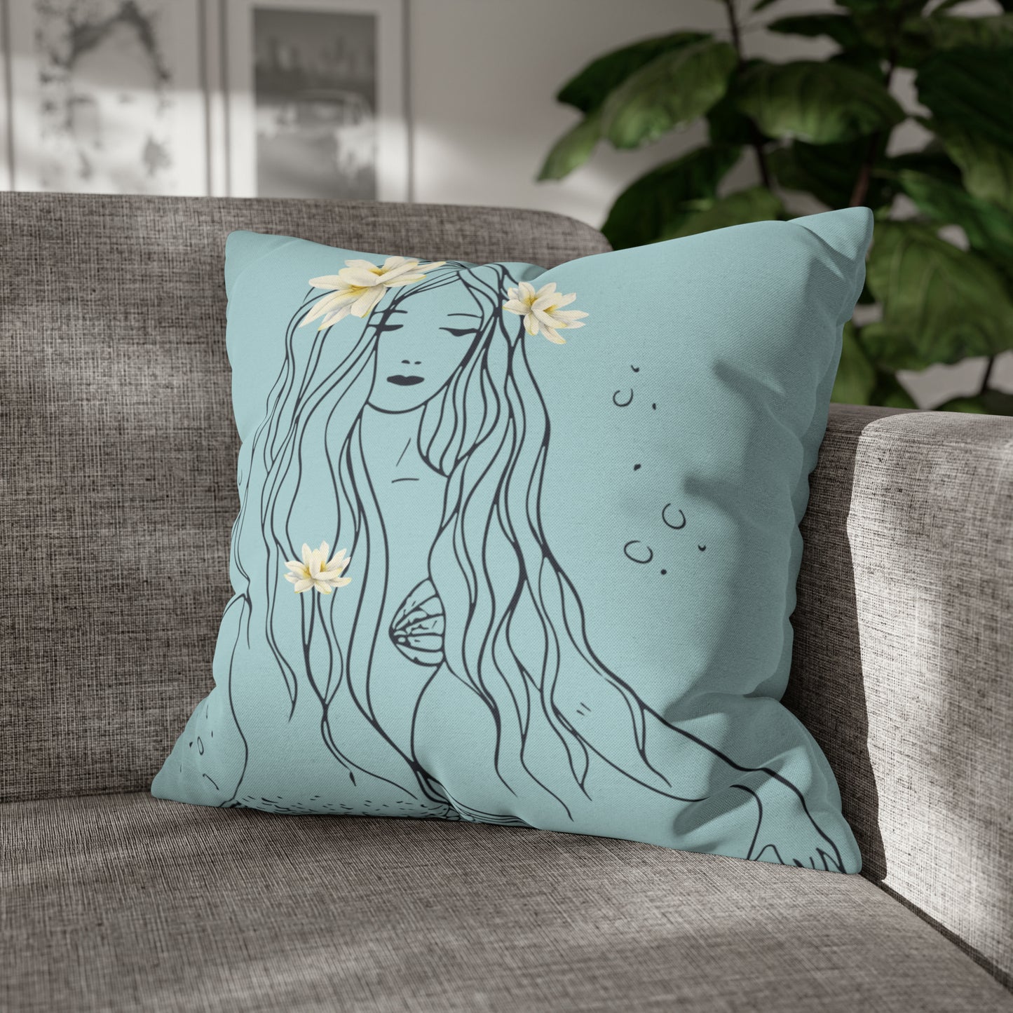 mermaid pillow front