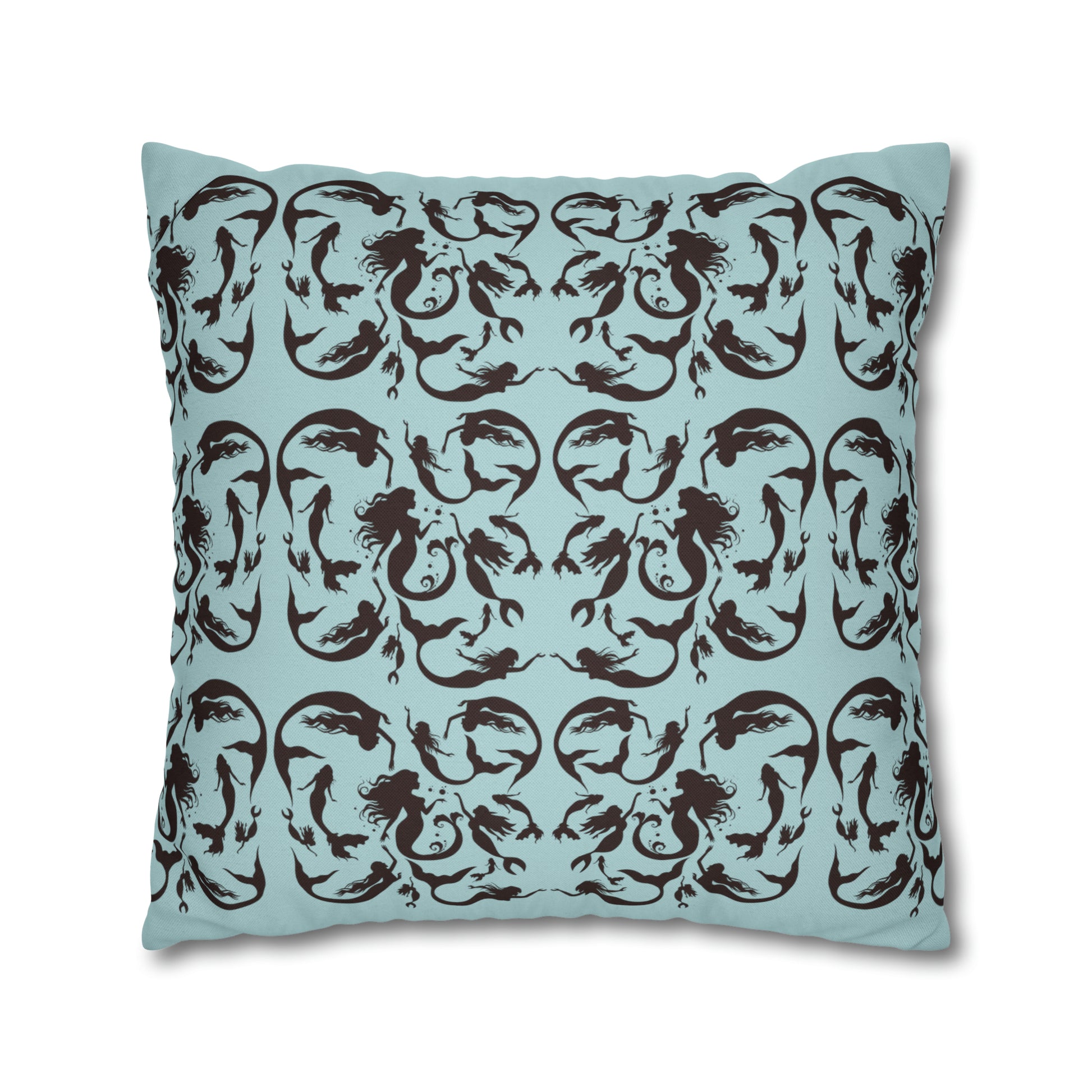 Mermaids silhouettes pillowcase