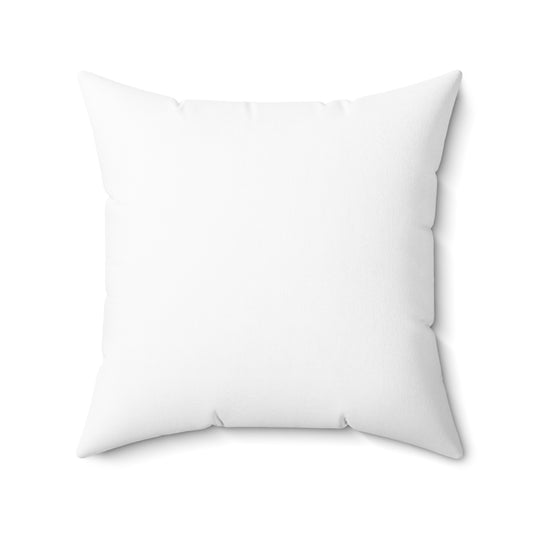 plain white square pillow front