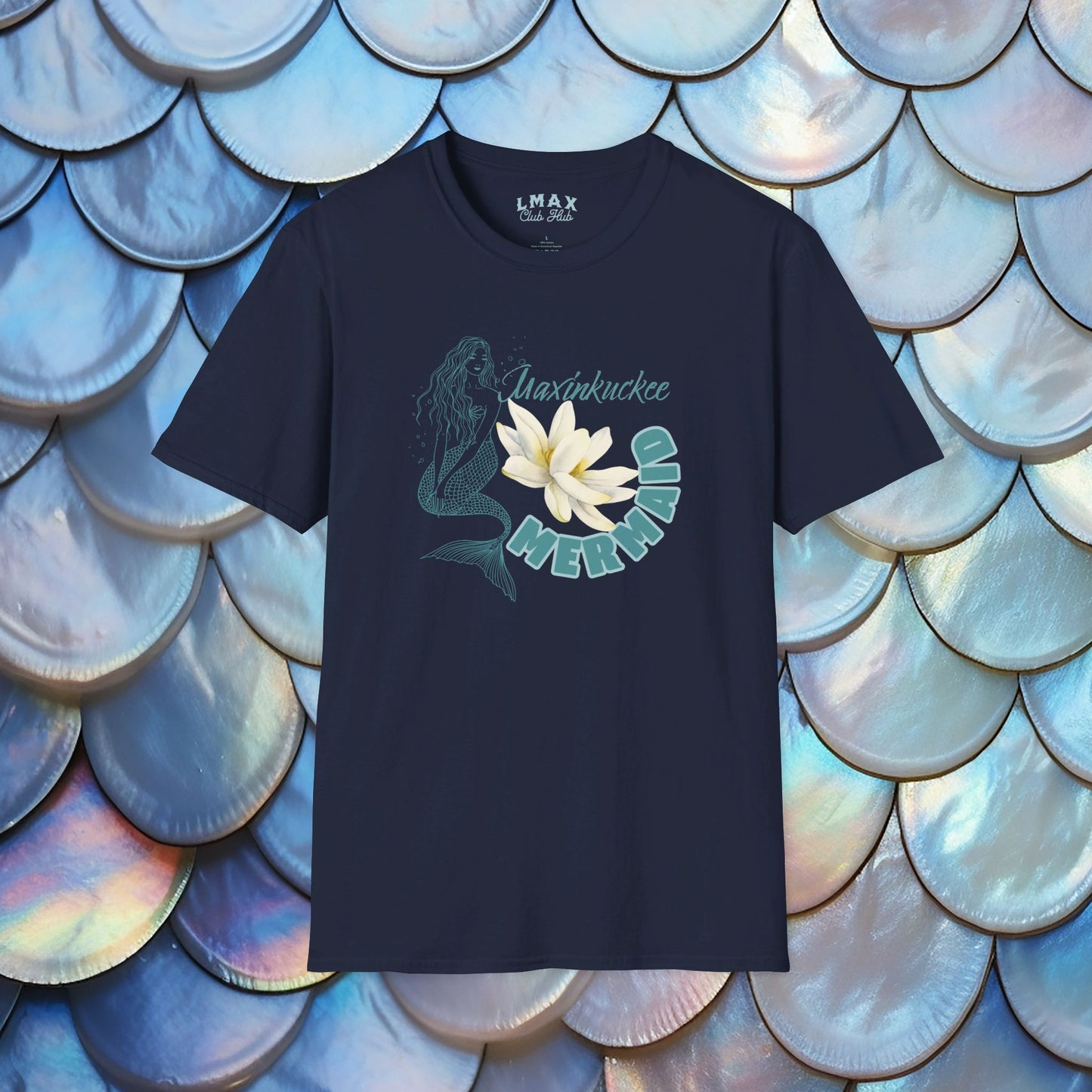 Maxinkuckee Mermaid 4 Graphic Unisex Softstyle T-Shirt