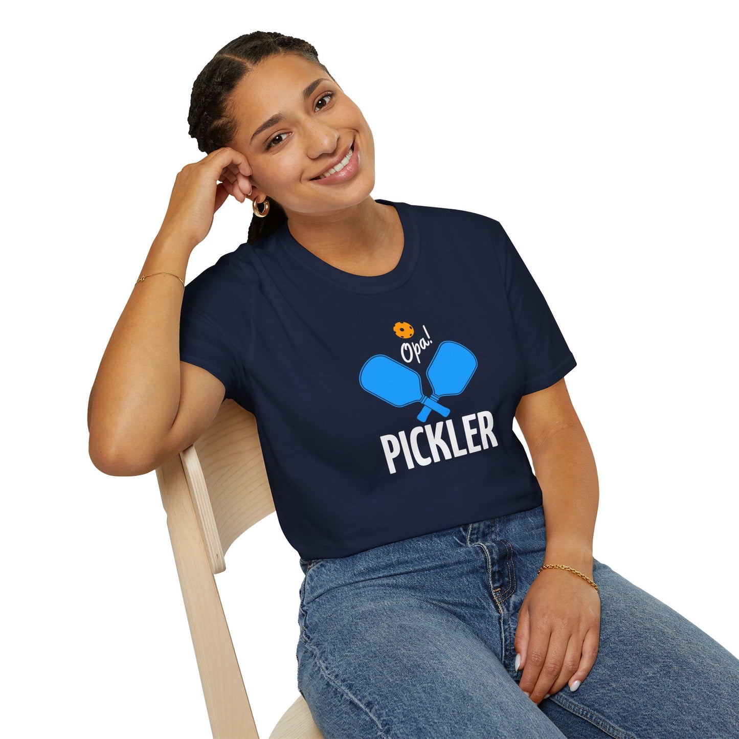 PICKLER Opa! Pickle Ball Unisex Softstyle T-Shirt