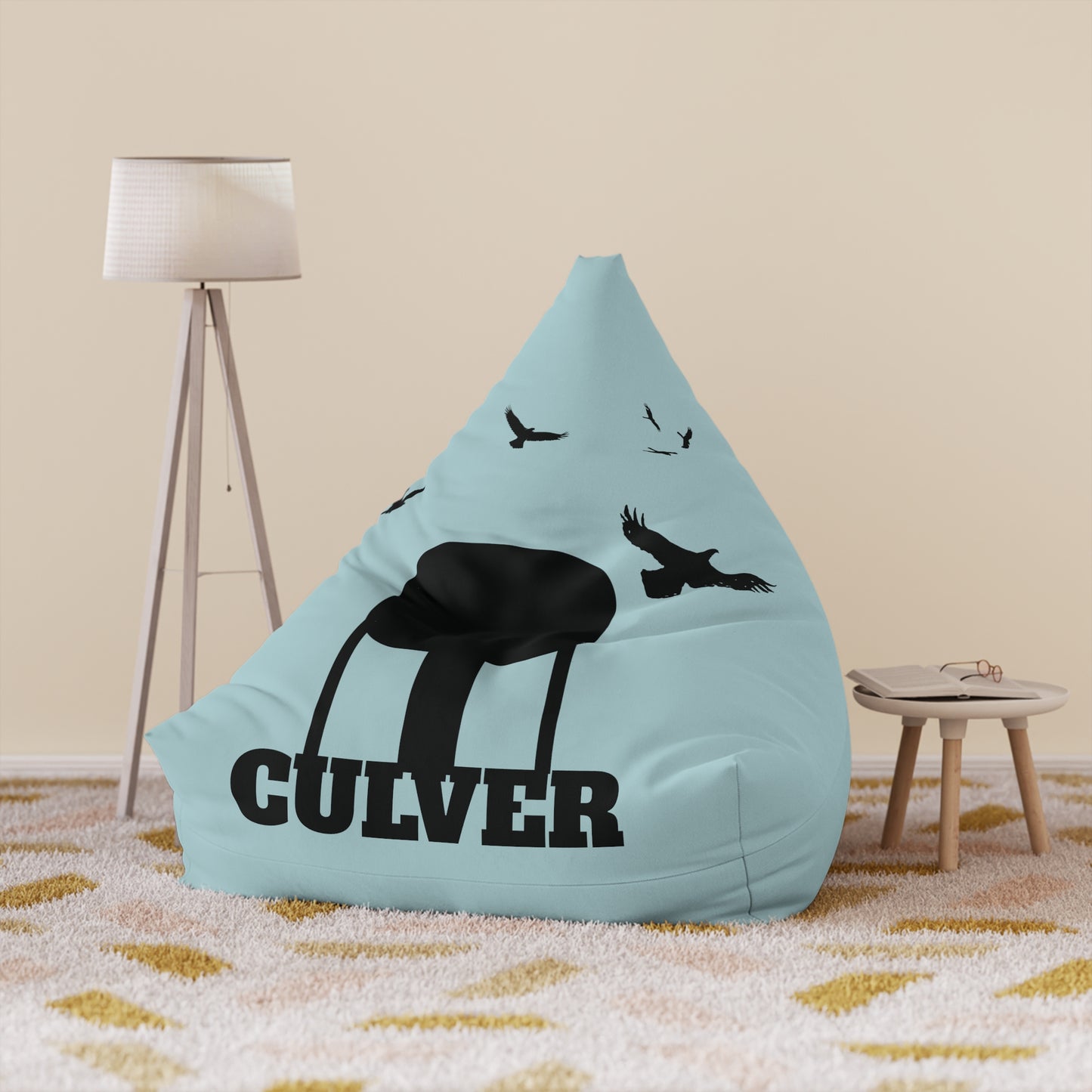 Culver Water Tower Turkey Vultures Bean Bag Chair Cover