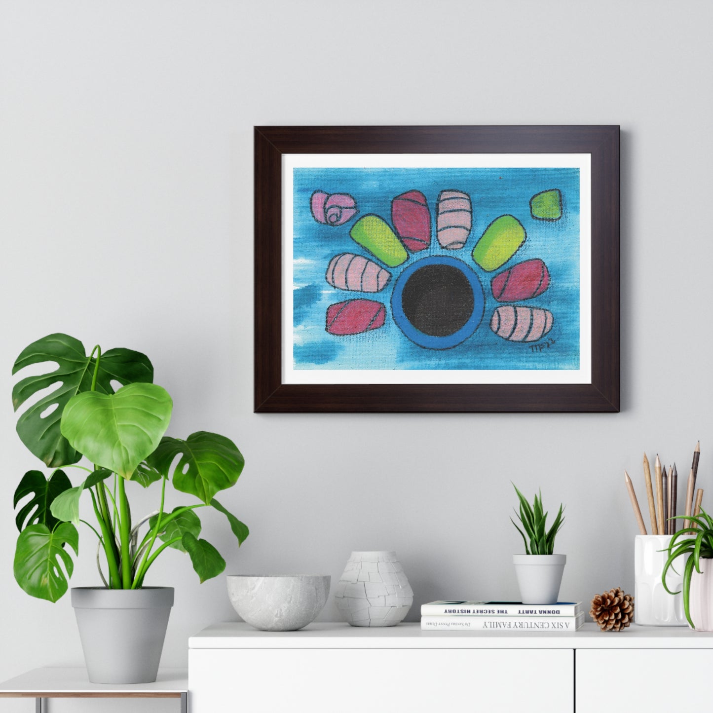 Sushi Blue Plate Special #5, Rainbow Roll Framed Horizontal Poster