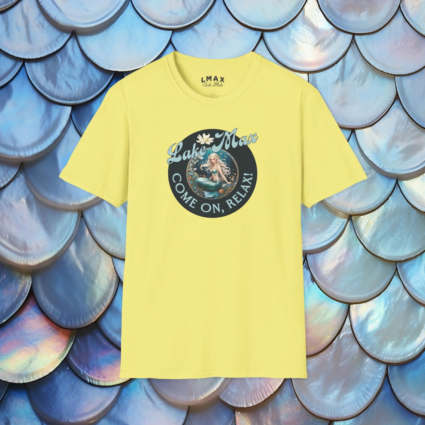 Maxinkuckee Mermaid 6 Graphic Unisex Softstyle T-shirt