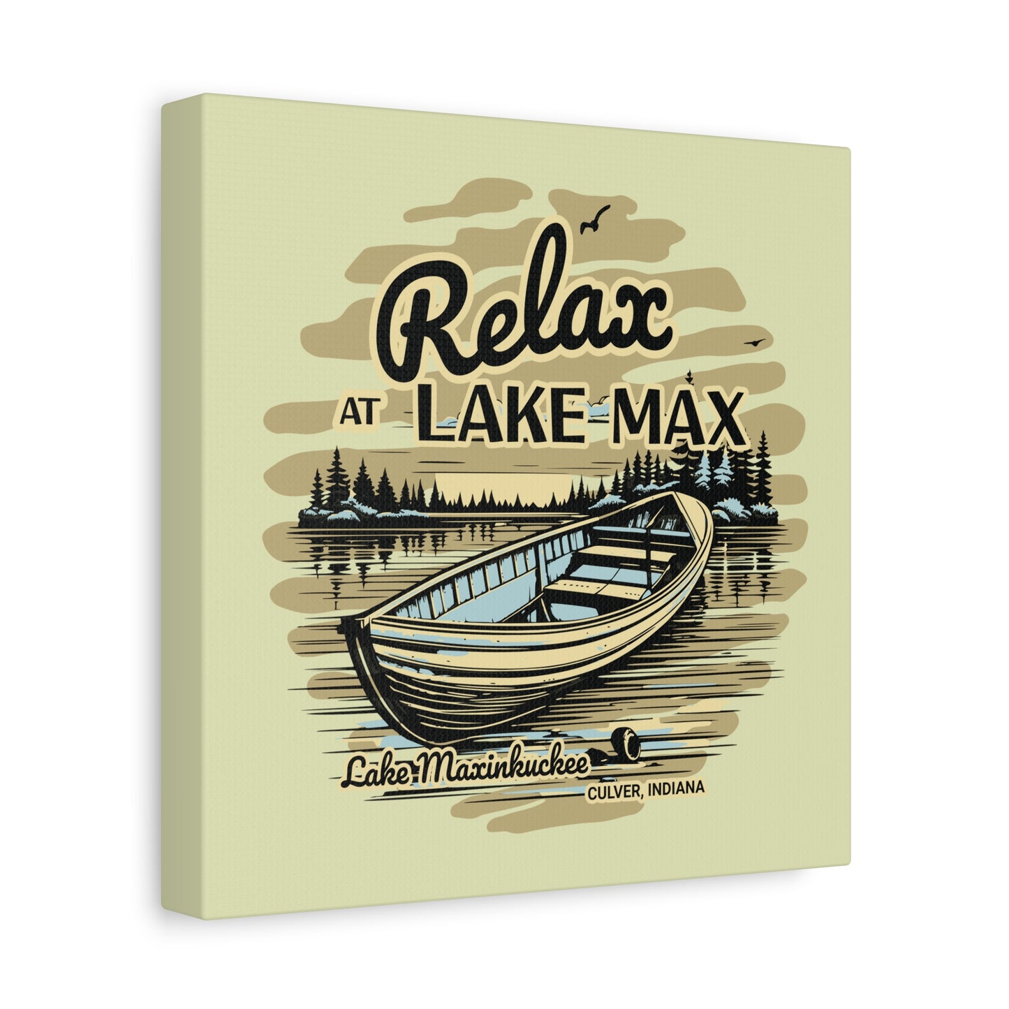 Relax at Lake Max, Lake Maxinkuckee, Culver, Indiana, Matte Canvas, Stretched, 1.25"