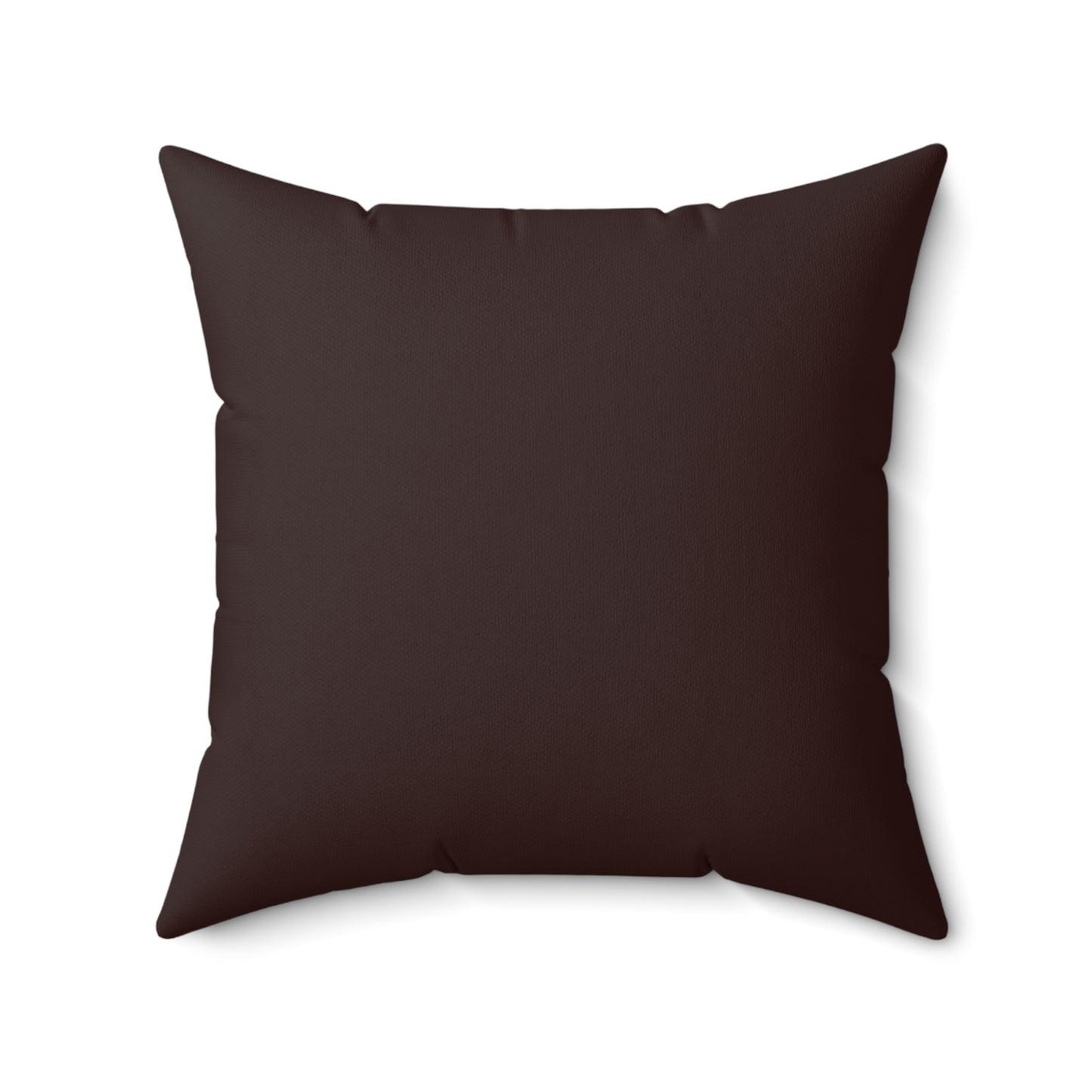 plain brown square pillow front