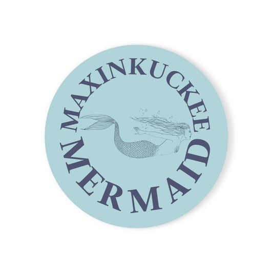 Maxinkuckee Mermaid Circle Cork Back Coaster