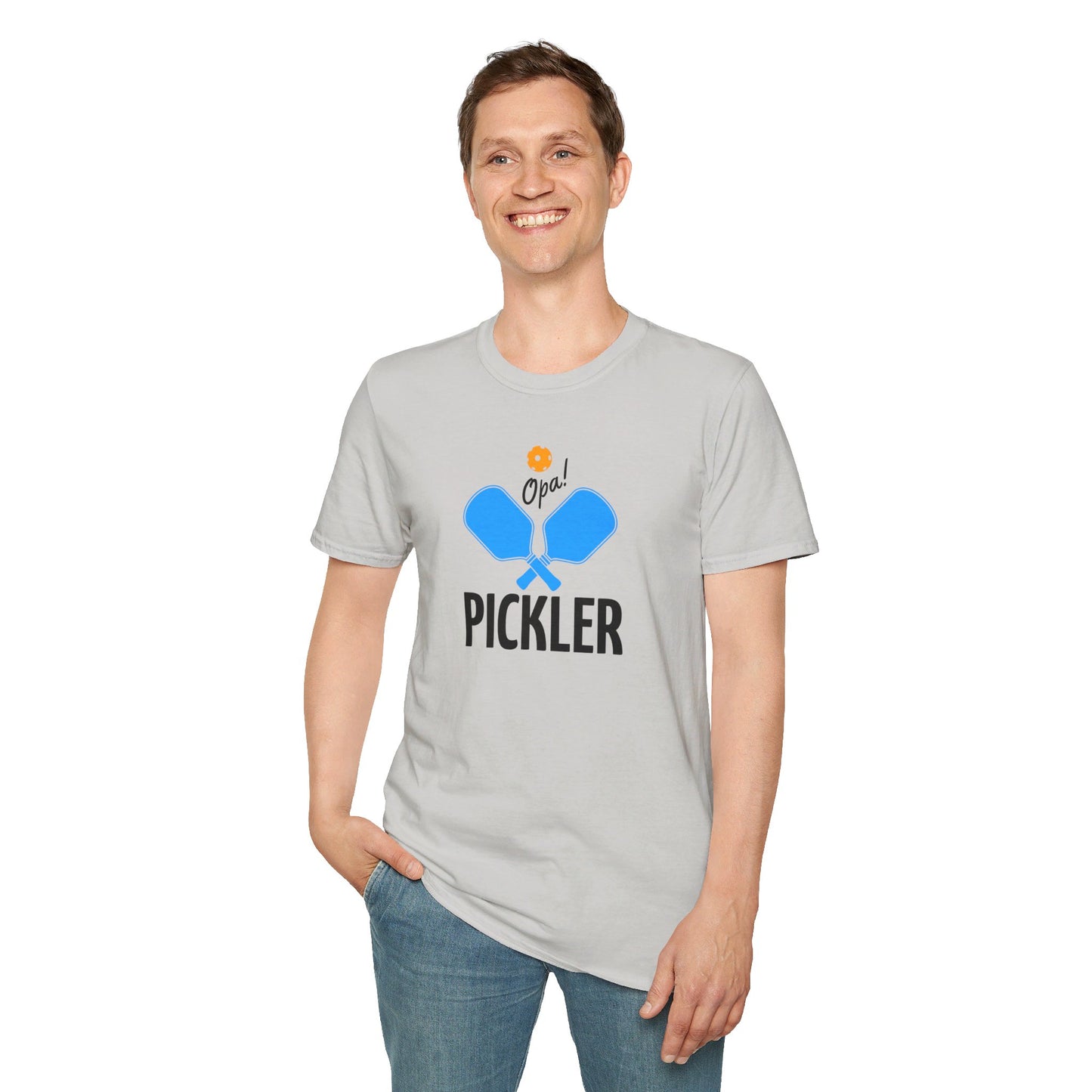 PICKLER Opa! Pickle Ball Unisex Softstyle T-Shirt