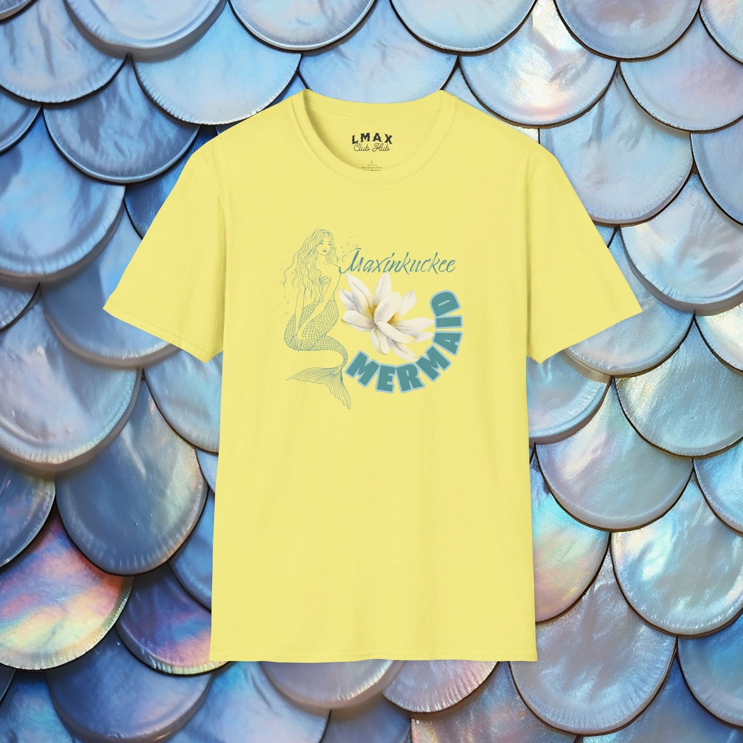 Maxinkuckee Mermaid 4 Graphic Unisex Softstyle T-Shirt