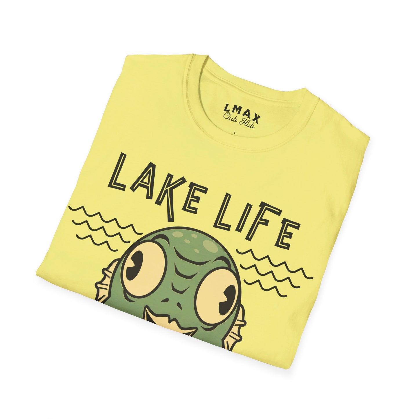 Lake Life Lake Maxinkuckee Culver Indiana Water Creature Graphic for light colors Unisex Softstyle T-shirt