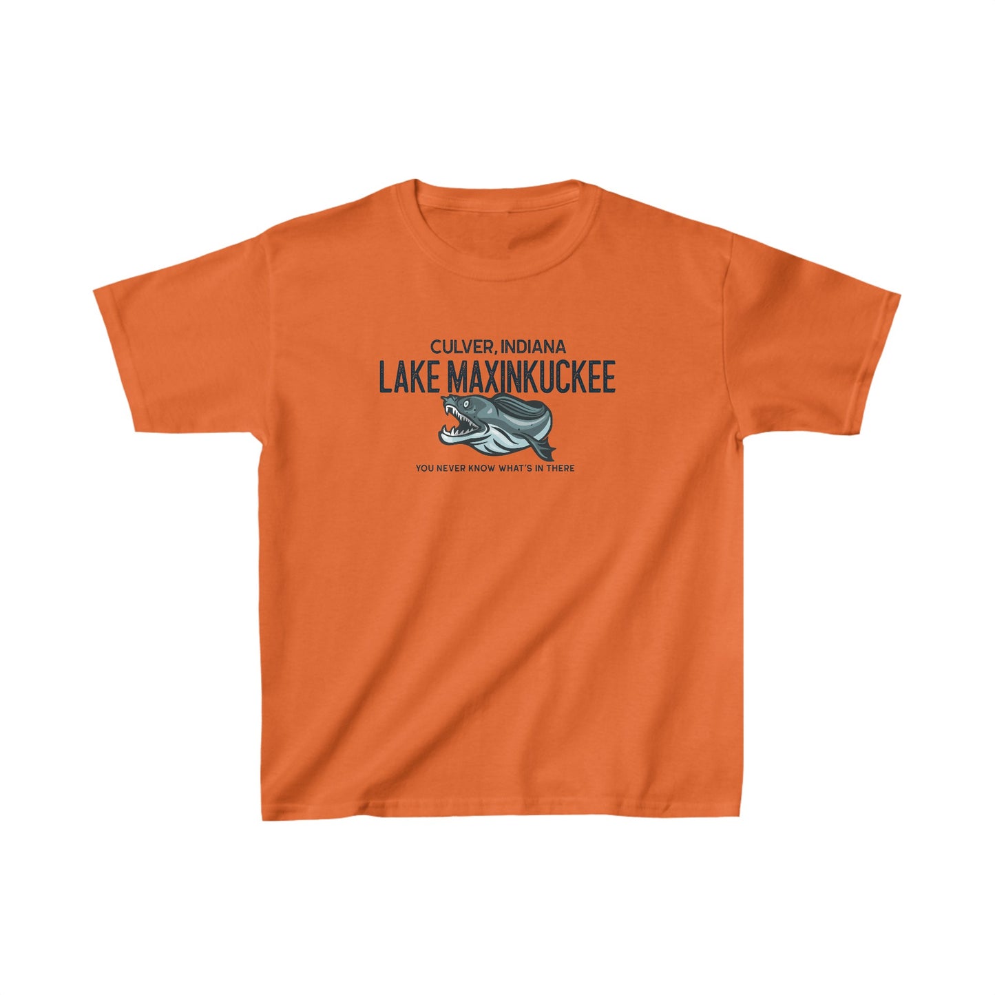 Lake Maxinkuckee What's in There graphic Kids Heavy Cotton™ Tee