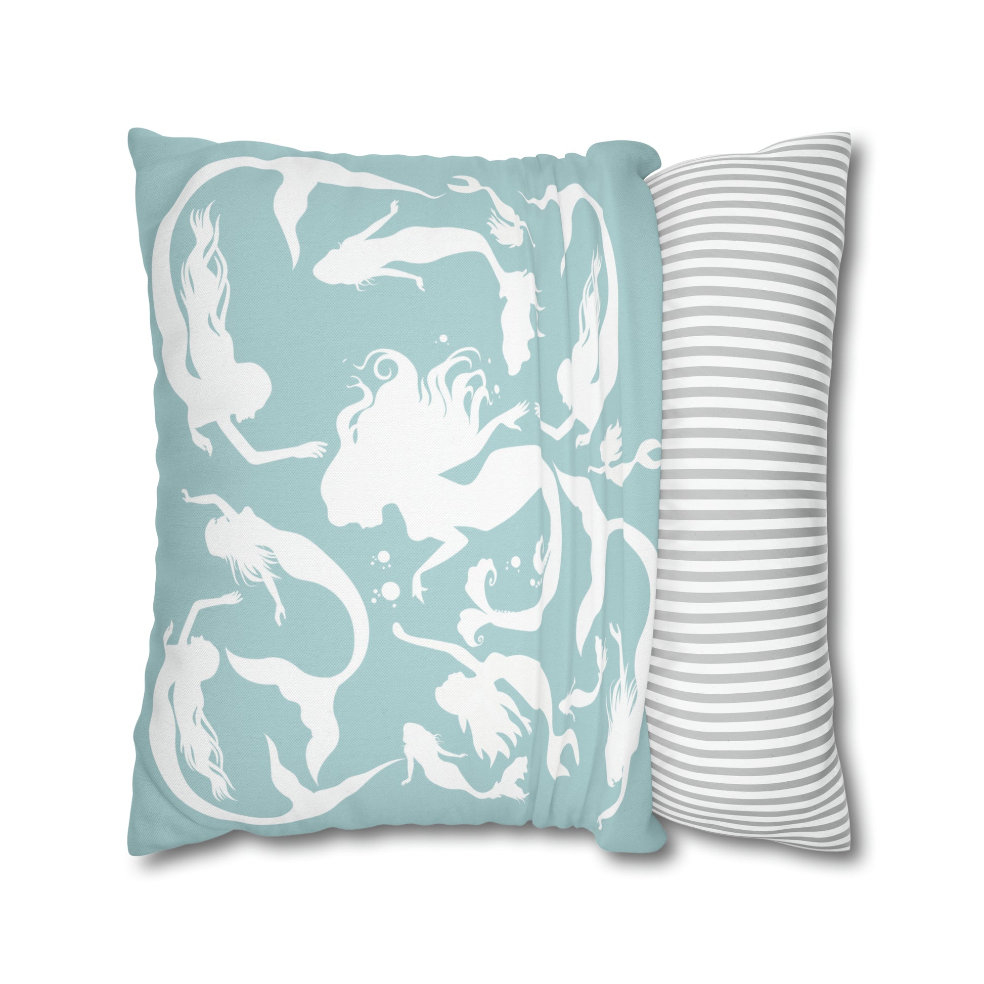 Mermaids silhouettes pillowcase