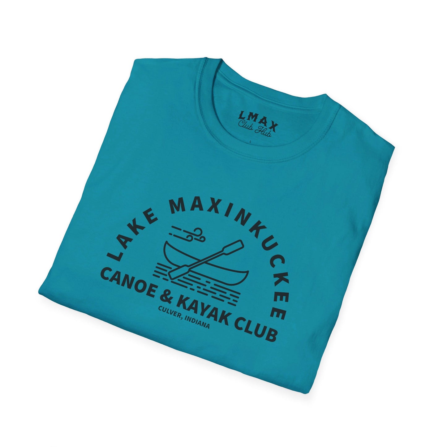 Lake Maxinkuckee Canoe & Kayak Club Black Print Unisex Unisex Softstyle T-Shirt