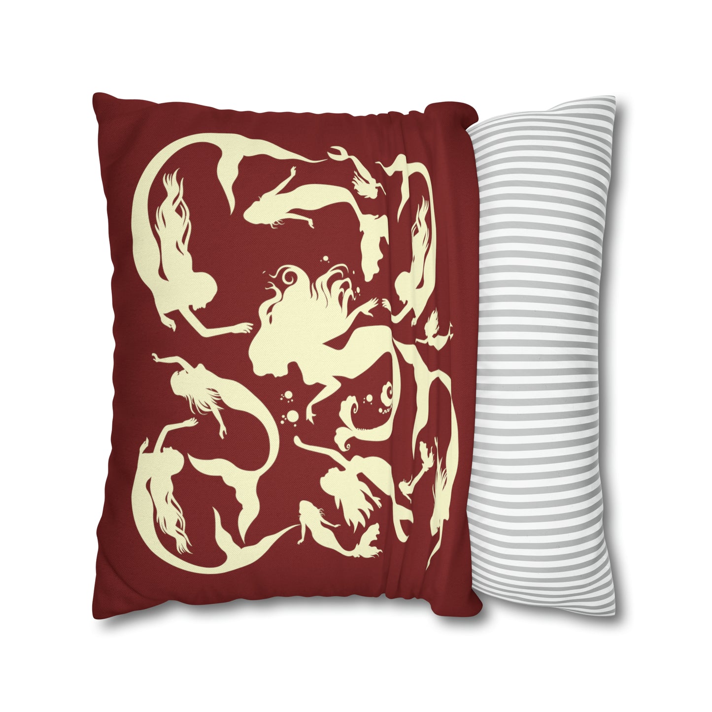 Mermaids silhouettes pillowcase