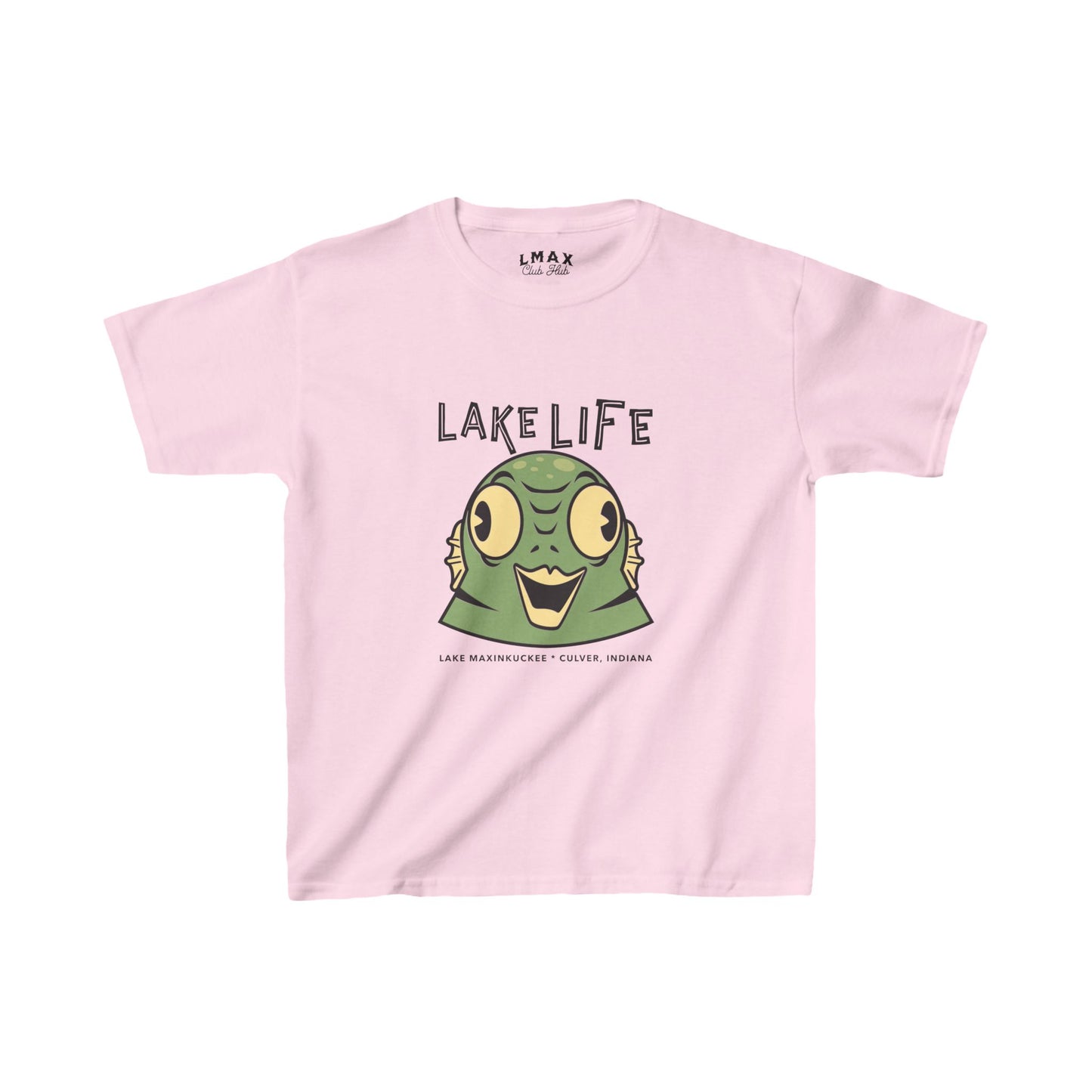 Lake Life Lake Maxinkuckee Culver Indiana Water Creature Graphic Kids Heavy Cotton™ Tee