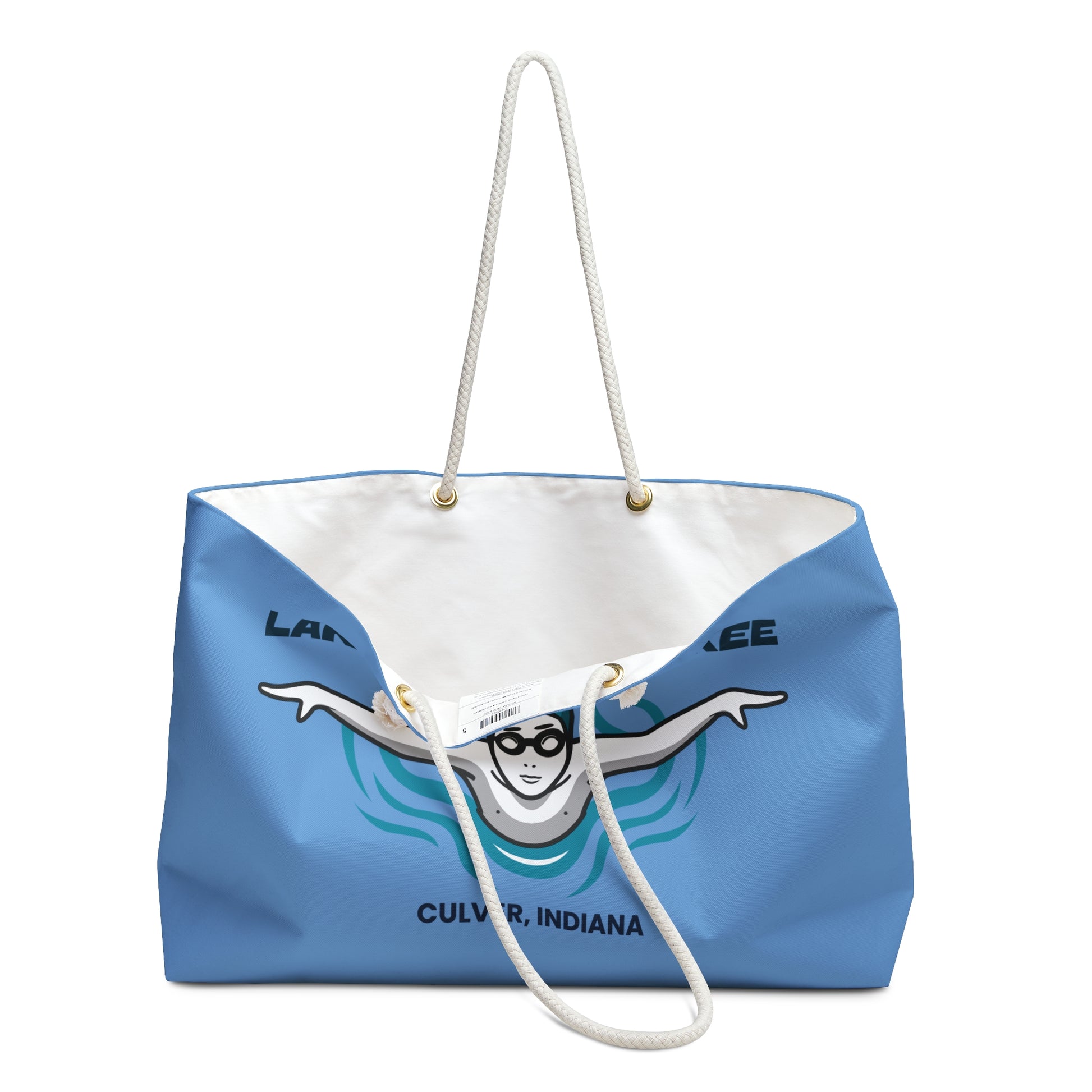 Lake Maxinkuckee Culver Indiana Swimmer Graphic Weekender Bag