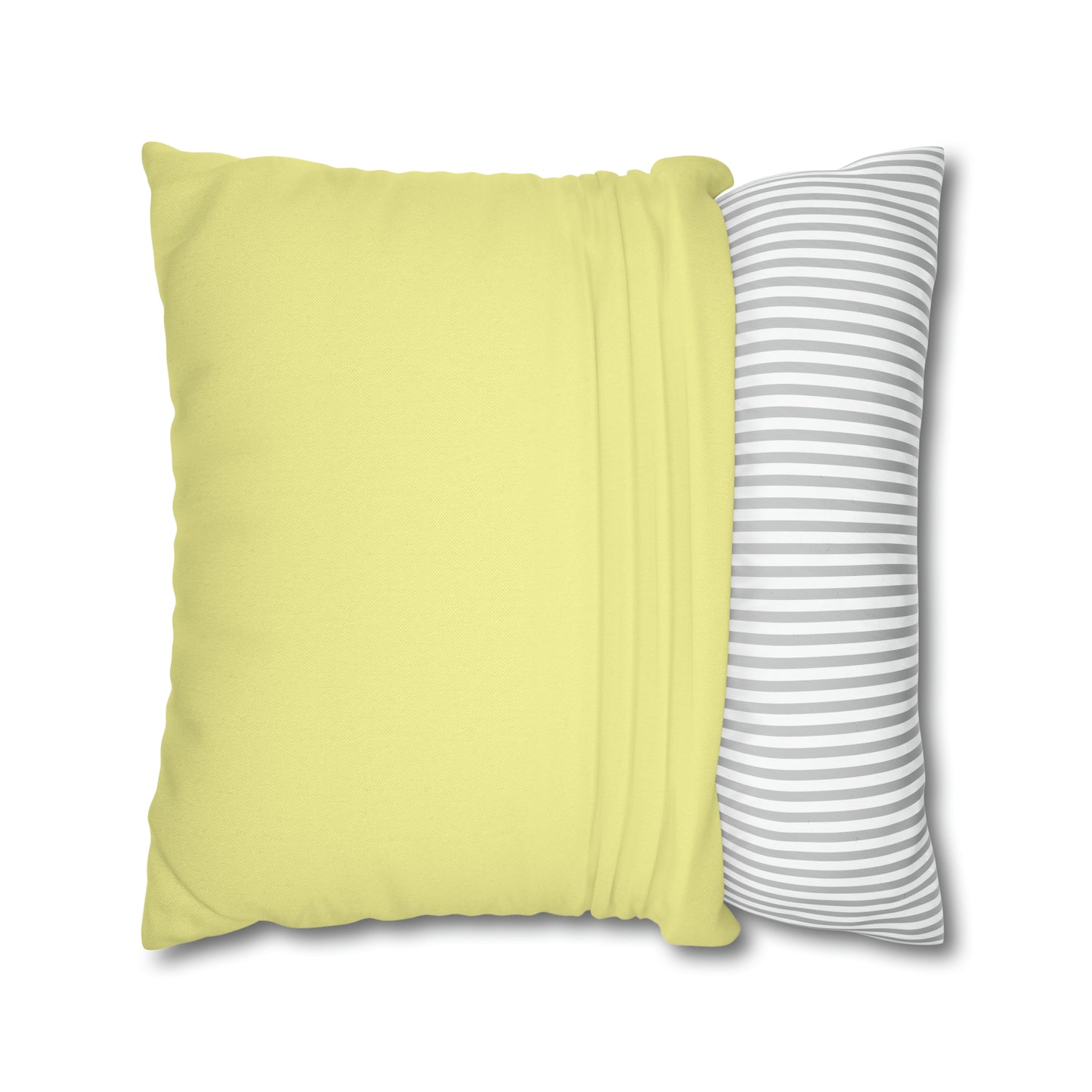 plain yellow square pillowcase front