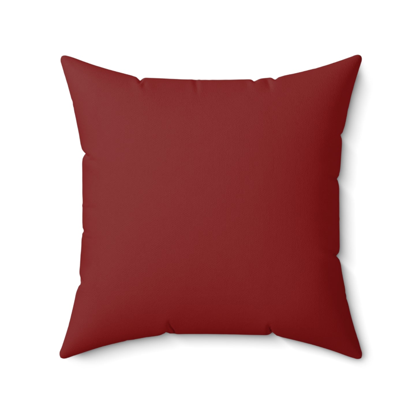 plain crimson square pillow front