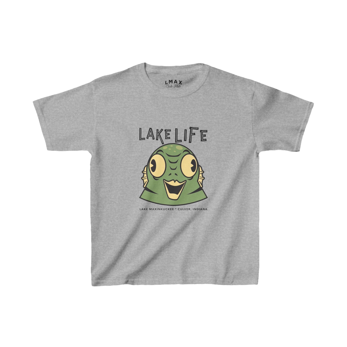 Lake Life Lake Maxinkuckee Culver Indiana Water Creature Graphic Kids Heavy Cotton™ Tee