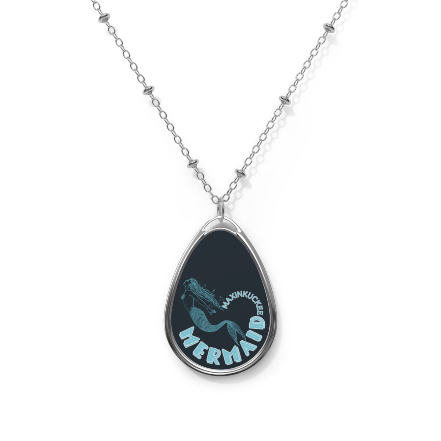 Maxinkuckee Mermaid Oval Necklace