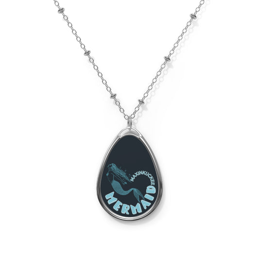 Maxinkuckee Mermaid Oval Necklace